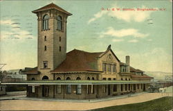 D.L. & W Station Postcard