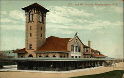 D.L. & W Station Binghamton, NY Postcard Postcard