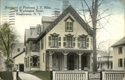 Residence of Professor J.F. Riley Binghamton, NY Postcard Postcard