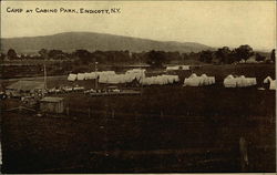 Camp at Casino Park Endicott, NY Postcard Postcard