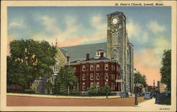 St. Peter's Church Lowell, MA Postcard Postcard