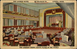 The Laurier Hotel Lowell, MA Postcard Postcard