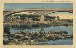 Pawtucketsville Bridge and Dam Postcard