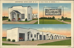 Chesterfield Motor Court Cheraw, SC Postcard Postcard