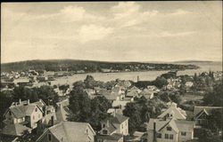 View Overlooking Town Boothbay Harbor, ME Postcard Postcard