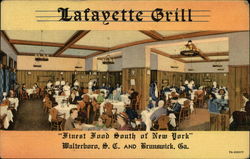 Lafayette Grill "Finest Food South of New York" Postcard