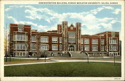 Kansas Wesleyan University - Administration Building Salina, KS Postcard Postcard