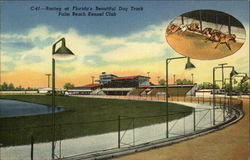 Racing At Florida's Beautiful Dog Track Palm Beach, FL Postcard Postcard