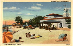 Marianao Bathing Beach Havana, Cuba Postcard Postcard