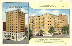 Clarke "Dry" Hotels (No Bars), George C. Clarke, Owner and General Manager Washington, DC Washington DC Postcard Postcard