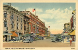 Center Street Looking North Postcard