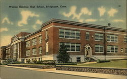 Warren Harding High School Postcard