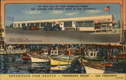 Exposition Fish Grotto - Fisherman's Wharf Postcard