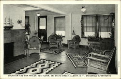 Solarium and Sun Parlor, 13th Floor, Stockwell Apartments Albany, NY Postcard Postcard