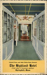 The Highland Hotel Springfield, MA Postcard Postcard