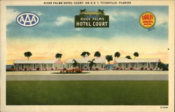 River Palms Hotel Court Postcard