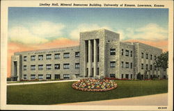 Lindley Hall, Mineral Resources Building, University of Kansas Postcard