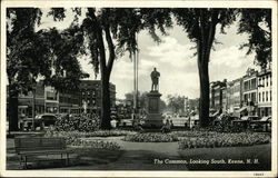 The Common, Looking South Keene, NH Postcard Postcard