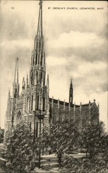 St. Cecelia's Church Leominster, MA Postcard Postcard