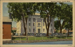 Masonic Temple Lowell, MA Postcard Postcard