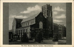 The Holy Rosary Church Gardner, MA Postcard Postcard