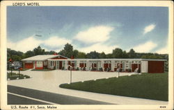 Lord's Motel Saco, ME Postcard Postcard