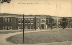 High School Ellsworth, ME Postcard Postcard