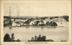 View of Newcastle and Damariscotta Maine Postcard Postcard