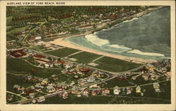 Airplane View of York Beach Maine Postcard Postcard