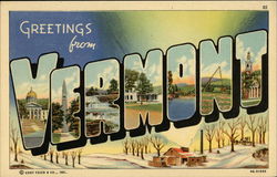 Greetings from Vermont Postcard Postcard