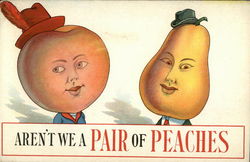 Aren't We a Pair of Peaches Postcard