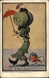 A Sour Apple! Fantasy Postcard Postcard