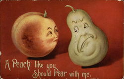 A Peach Like you Should Pear With Me Postcard