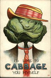 I'd Like to Cabbage you Myself Postcard