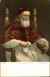 Ritratto di Papa Giulio II - Portrait of Pope Julius II Religious Postcard Postcard