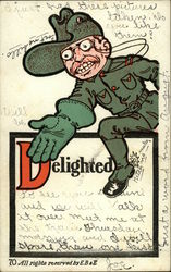 Delighted Postcard