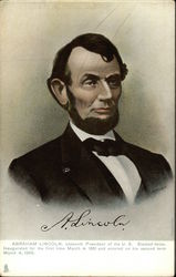 Abraham Lincoln Presidents Postcard Postcard