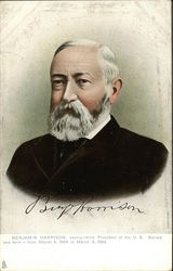 Benjamin Harrison Presidents Postcard Postcard