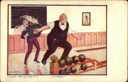 A Strike Bowling Postcard Postcard