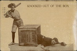 Knocked Out of the Box - Baseball - Eberhard Faber Box Postcard