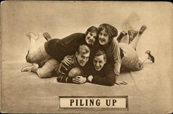 Piling Up Postcard