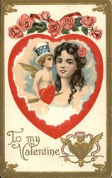 To My Valentine Women Postcard Postcard