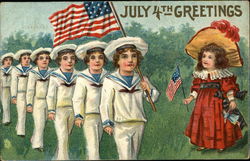 July 4th Greetings 4th of July Postcard Postcard