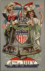 Liberty Bell - 4th of July Postcard