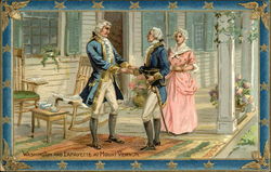 Washington and Lafayette at Mount Vernon Presidents Postcard Postcard