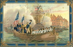 Washington's Reception at New York Postcard