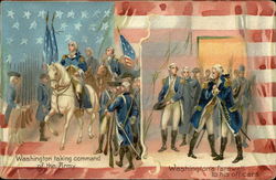 Washington Taking Command of the Army, Washington's Farewell to his Officers Presidents Postcard Postcard