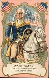 Washington Taking Command of the American Army Postcard