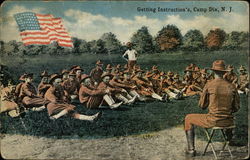 Getting Instruction's, Camp Dix, N.J Postcard