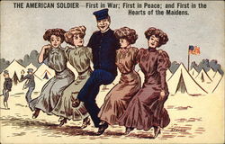 The American Soldier Comic Postcard Postcard